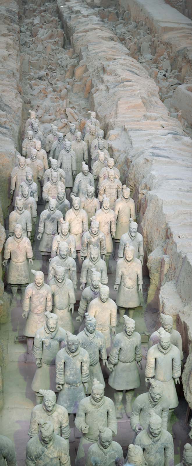 photo,material,free,landscape,picture,stock photo,Creative Commons,Terracotta Warriors in Pit No.1, Terra Cotta Warriors, Ancient people, Tomb, World Heritage