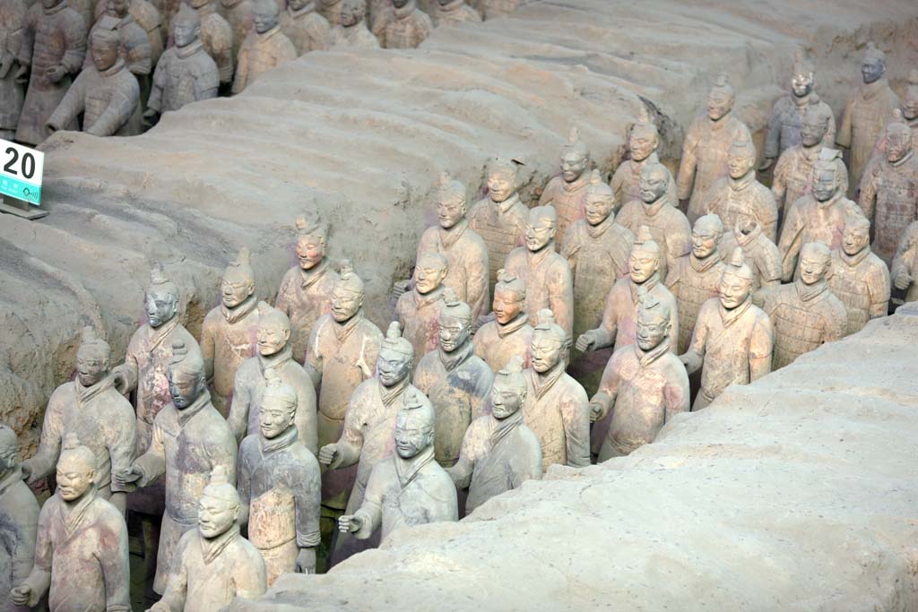 fotografia, materiale, libero il panorama, dipinga, fotografia di scorta,Guerrieri di terracotta in buca n  1, Guerrieri di cotta di terra, Persone antiche, Tomba, Eredit di Mondo