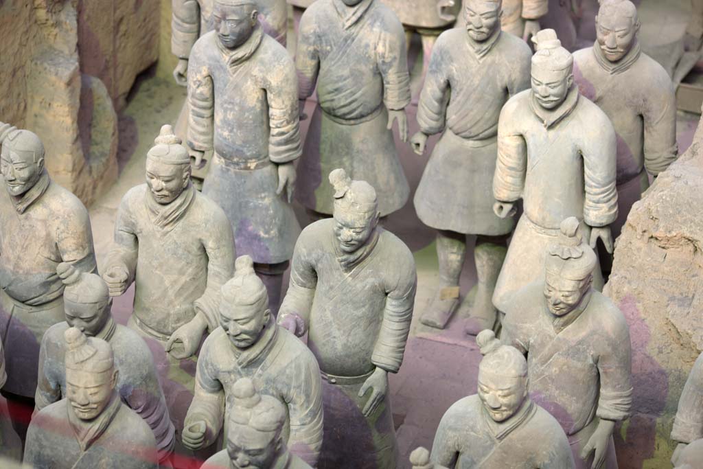 photo,material,free,landscape,picture,stock photo,Creative Commons,Terracotta Warriors in Pit No.1, Terra Cotta Warriors, Ancient people, Tomb, World Heritage