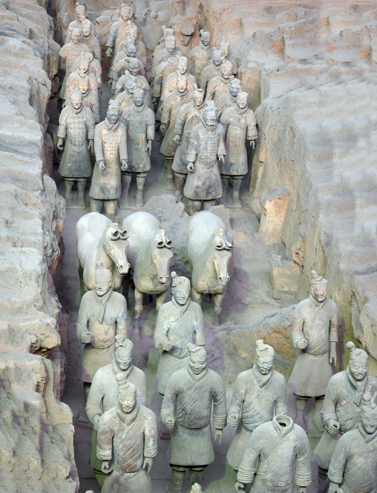 photo,material,free,landscape,picture,stock photo,Creative Commons,Terracotta Warriors in Pit No.1, Terra Cotta Warriors, Ancient people, Tomb, World Heritage