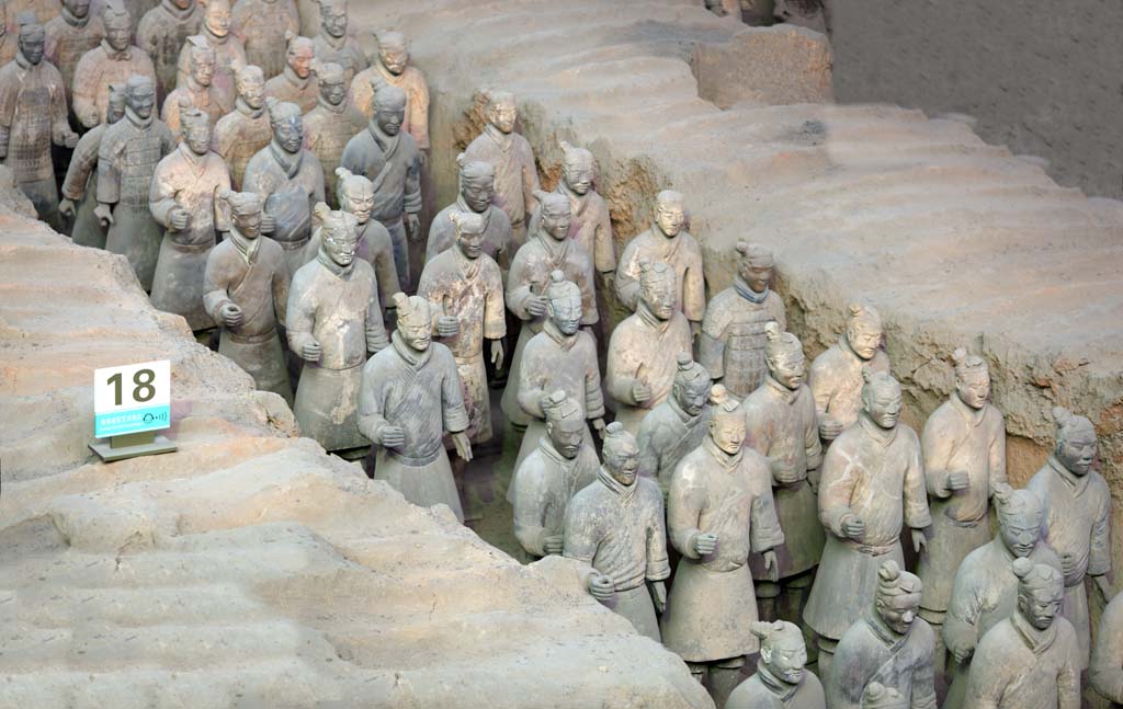 photo,material,free,landscape,picture,stock photo,Creative Commons,Terracotta Warriors in Pit No.1, Terra Cotta Warriors, Ancient people, Tomb, World Heritage