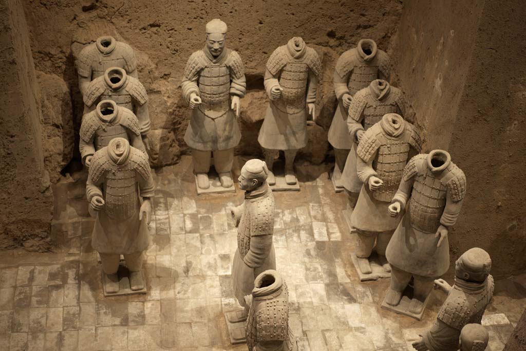 foto,tela,gratis,paisaje,fotografa,idea,Guerreros de terracota en la Piscina N  3, Guerreros de terracota, Personas antiguas, Tumba, Herencia de mundo