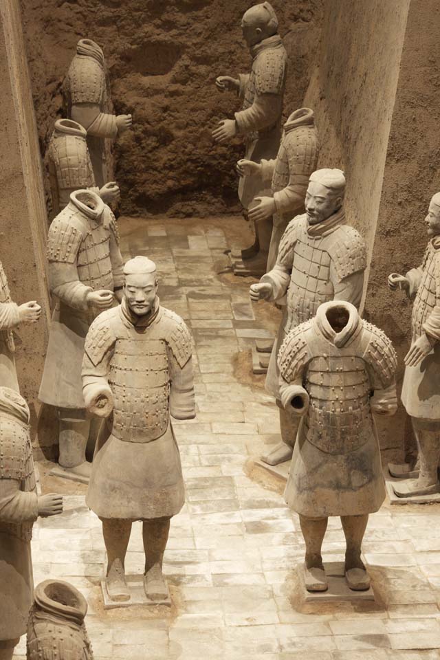 photo, la matire, libre, amnage, dcrivez, photo de la rserve,Terracotta Warriors dans des fosses n  3, Guerriers de la terre cuite, Gens anciens, Tombe, Hritage Mondial