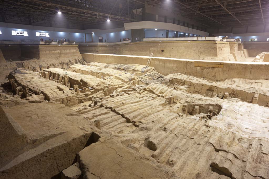 Foto, materieel, vrij, landschap, schilderstuk, bevoorraden foto,Terracotta krijgers in Pit no.2, Terracotta Strijders, Oeroud volk, Groeve, Wereld Heritage