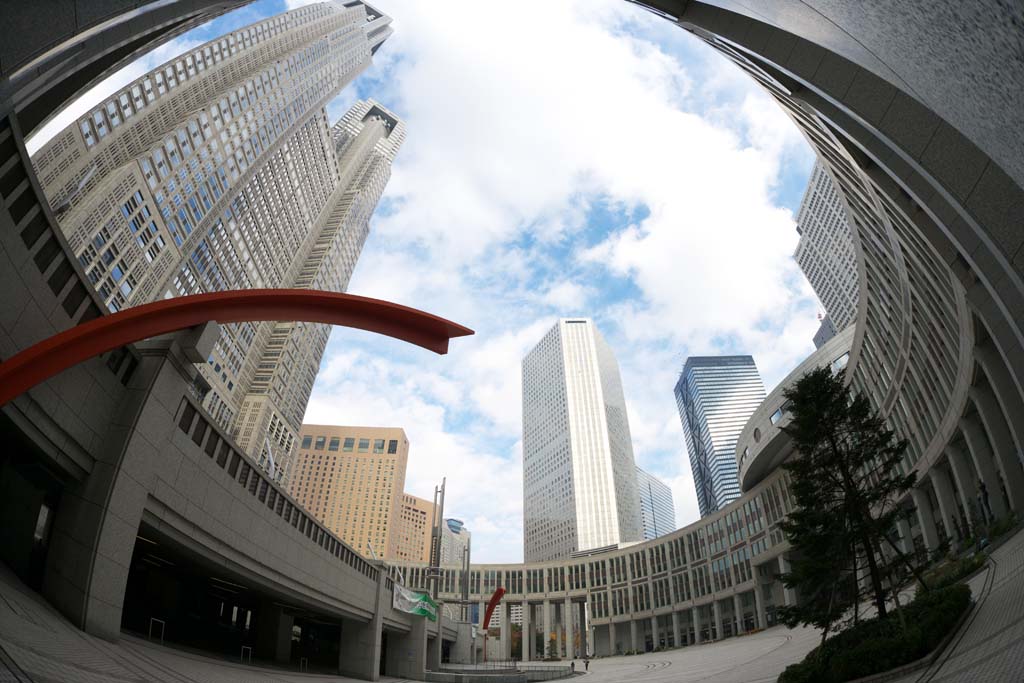 foto,tela,gratis,paisaje,fotografa,idea,Gobierno Metropolitano de Tokio, Torre, Subcenter, Gobierno metropolitano de Tokyo, Edificio