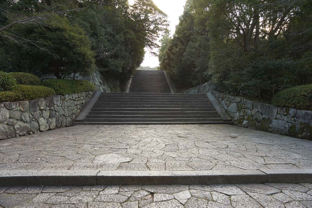 Foto, materiell, befreit, Landschaft, Bild, hat Foto auf Lager,Chionin Institut Steintreppen, Buddhismus, Kopfstein, Treppe, Zentempel