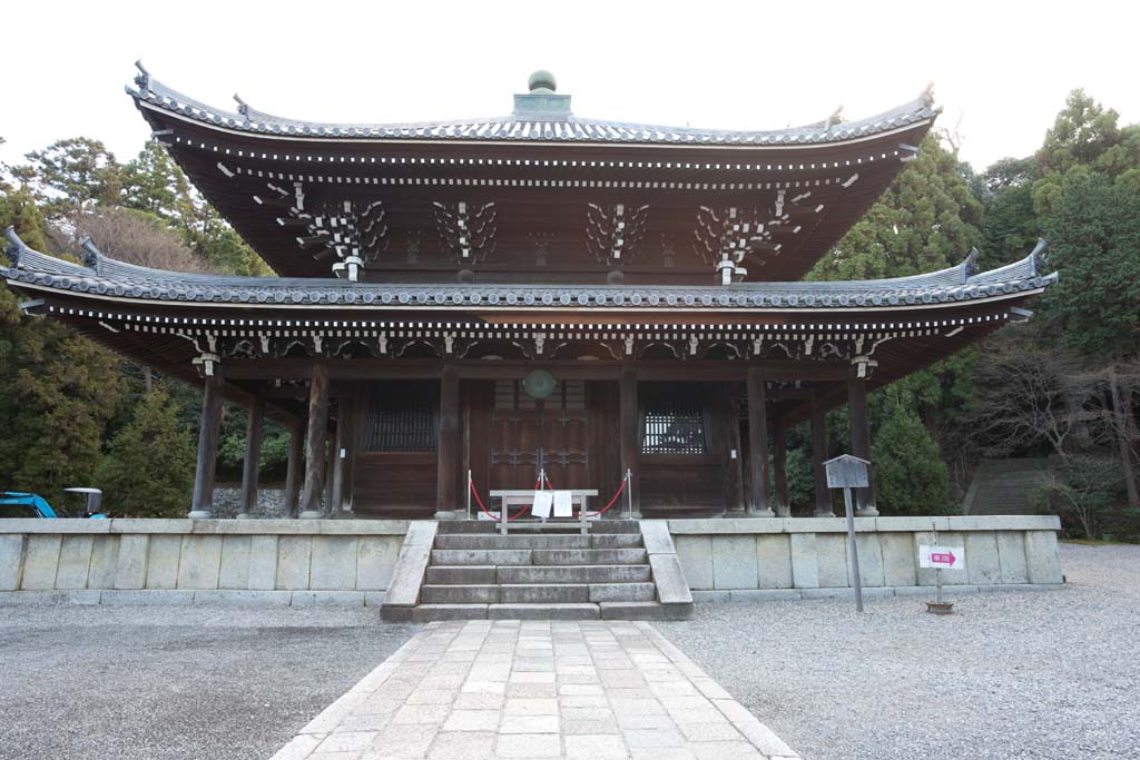 photo,material,free,landscape,picture,stock photo,Creative Commons,Chionin Institute scripture house, Buddhism, HOUNEN, Kura-track roller, Zen temple