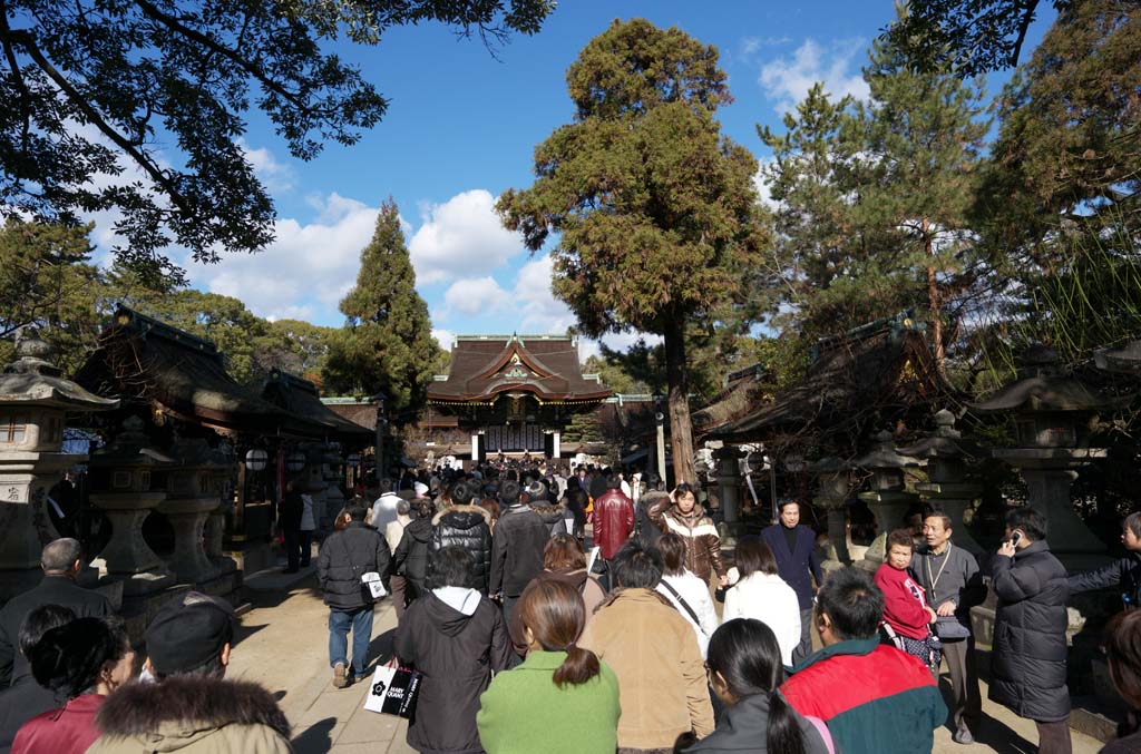 fotografia, materiale, libero il panorama, dipinga, fotografia di scorta,Kitano Tenman-gu santuario approccio, Cancelli Sankou, Sig.. TENJIN, Kitano, Susine