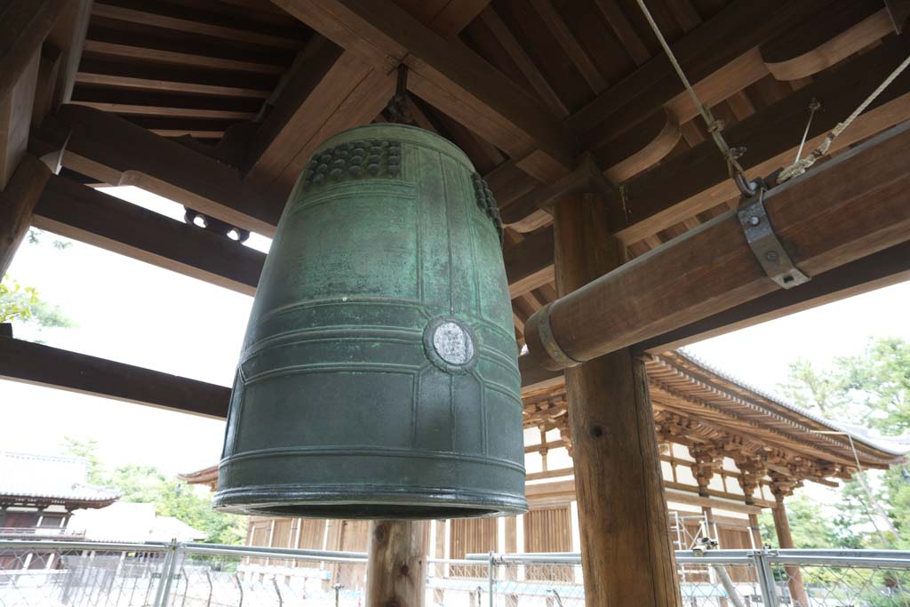 fotografia, materiale, libero il panorama, dipinga, fotografia di scorta,Torre di campana di Tempio di Toshodai-ji, campana di fuoco, eredit di mondo, Convento buddista, Chaitya