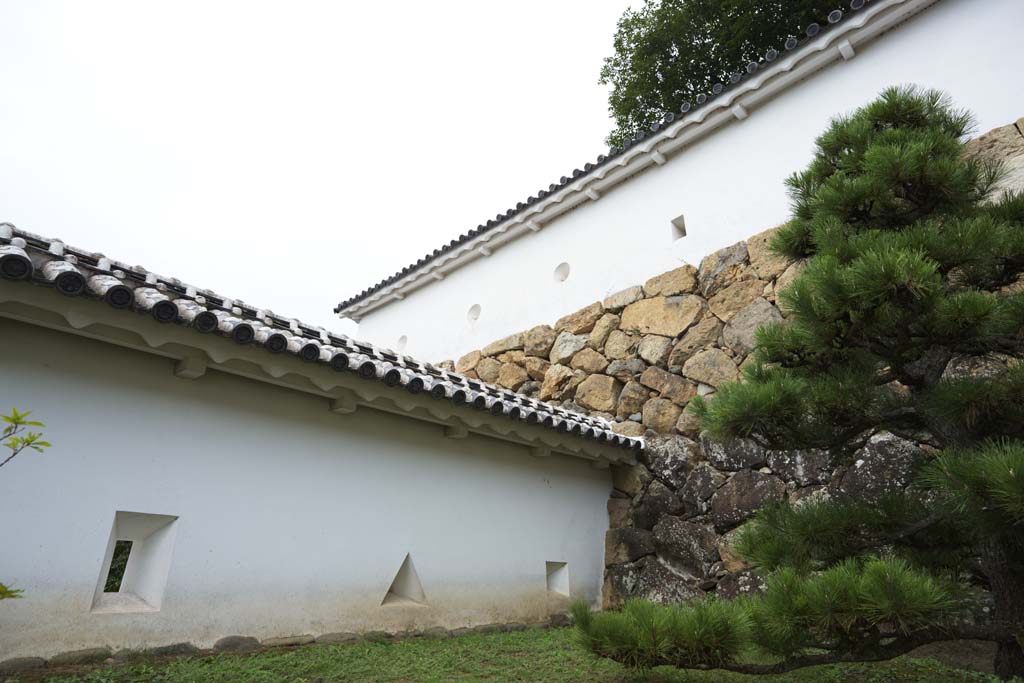 Foto, materieel, vrij, landschap, schilderstuk, bevoorraden foto,Himeji-jo Kasteel interval, Vier nationale schatten Kasteel, Kasteel, Militaire zaken, Het apparaat van de strijd