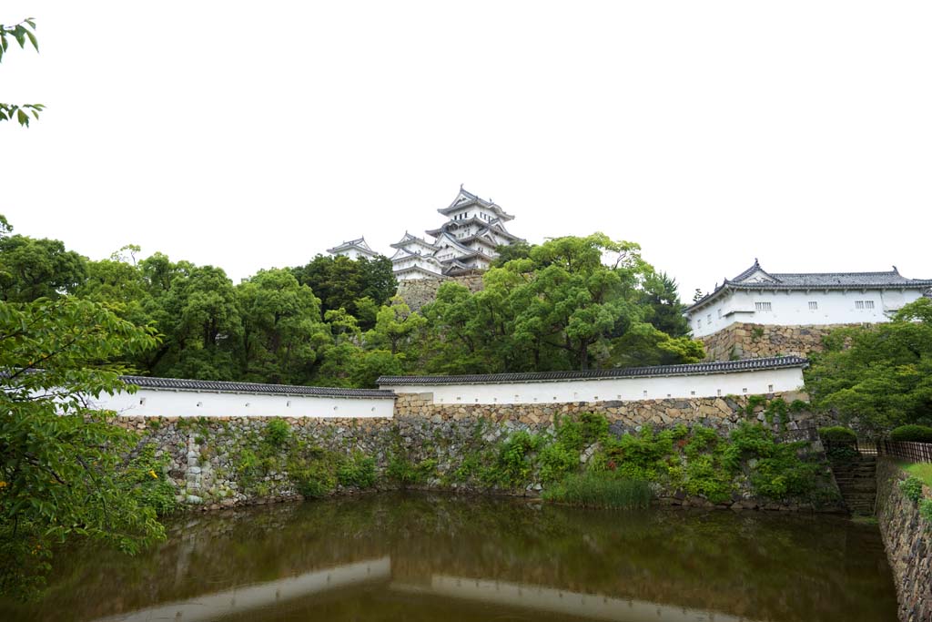 fotografia, material, livra, ajardine, imagine, proveja fotografia,Himeji-jo Castelo, Quatro Castelo de tesouros nacional, castelo, Shigetaka Kuroda, Hideyoshi Hashiba