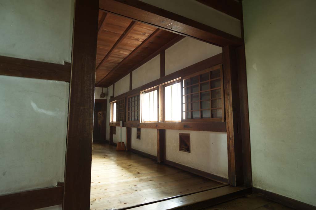 photo,material,free,landscape,picture,stock photo,Creative Commons,The inside of the Himeji-jo Castle Watari oar, Four national treasures Castle, Sadanori Akamatsu, Shigetaka Kuroda, Hideyoshi Hashiba