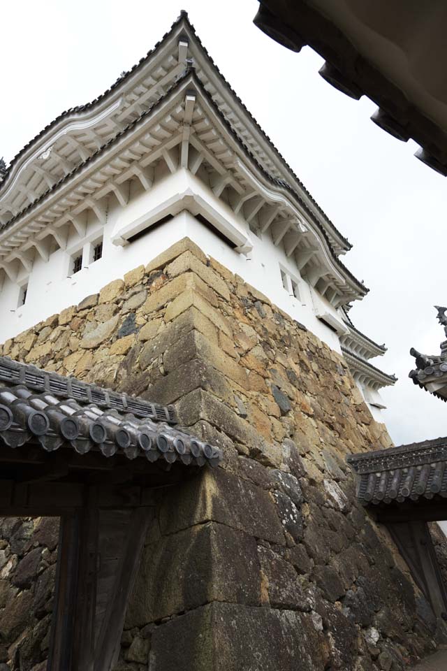 photo, la matire, libre, amnage, dcrivez, photo de la rserve,Himeji-jo Chteau Inui petite tour de chteau, Quatre Chteau des trsors national, Sadanori Akamatsu, Shigetaka Kuroda, Hideyoshi Hashiba