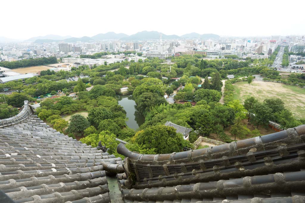 photo,material,free,landscape,picture,stock photo,Creative Commons,The scenery from Himeji-jo Castle, Four national treasures Castle, Sadanori Akamatsu, Shigetaka Kuroda, Hideyoshi Hashiba