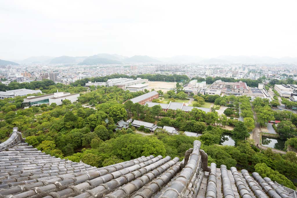 Foto, materieel, vrij, landschap, schilderstuk, bevoorraden foto,Het landschap van Himeji-jo Kasteel, Vier nationale schatten Kasteel, Sadanori Akamatsu, Shigetaka Kuroda, Hideyoshi Hashiba