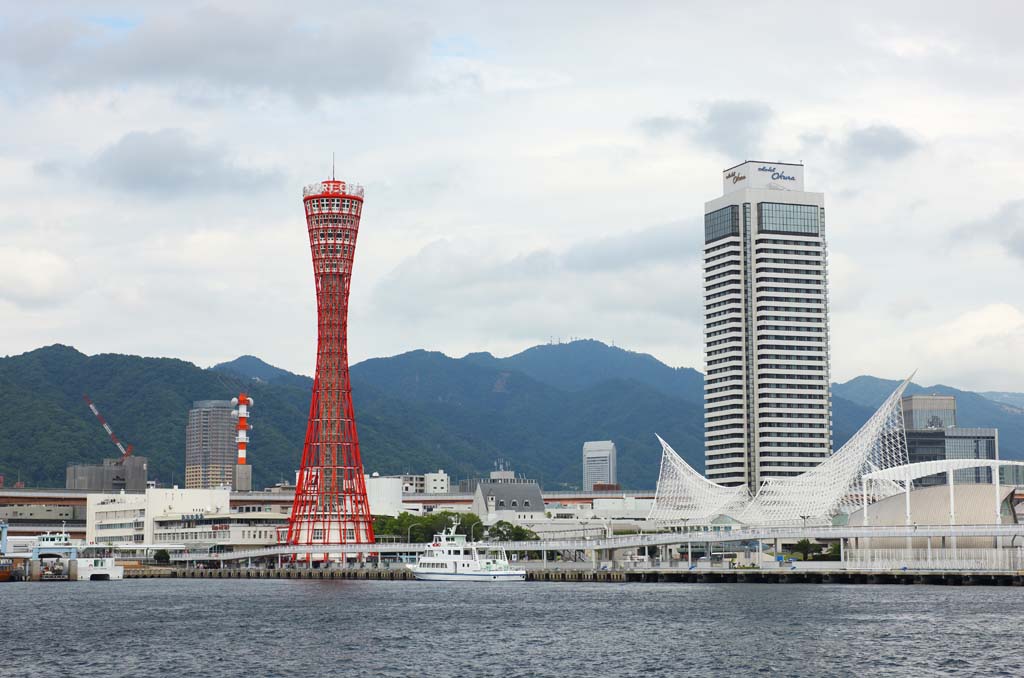 photo,material,free,landscape,picture,stock photo,Creative Commons,Kobe port, port, pleasure boat, Trade, tourist attraction