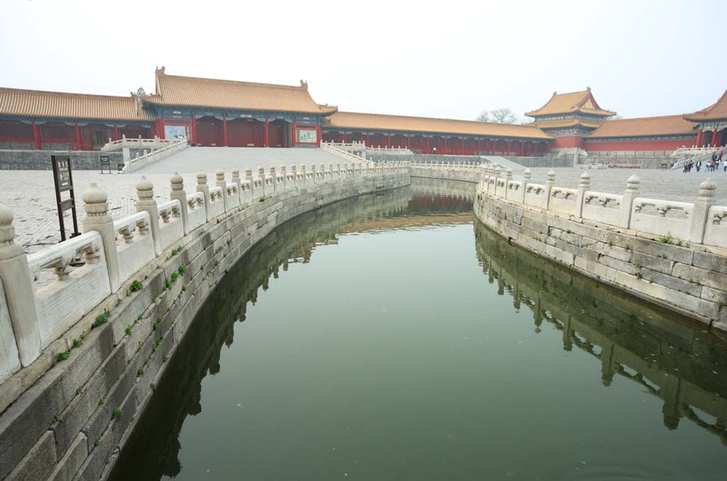 Foto, materiell, befreit, Landschaft, Bild, hat Foto auf Lager,Mizuhashi des alten Palastes, Bewssern Sie Fluss, Eine gewlbte Brcke, steinigen Sie Brcke, Drachen