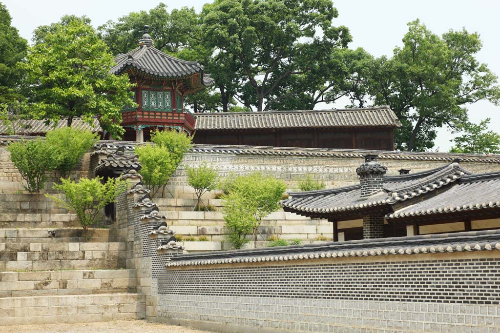 fotografia, materiale, libero il panorama, dipinga, fotografia di scorta,Il muro del sacrario di Akitoku, La Corte Imperiale l'architettura, tegola, Ishigaki, eredit di mondo