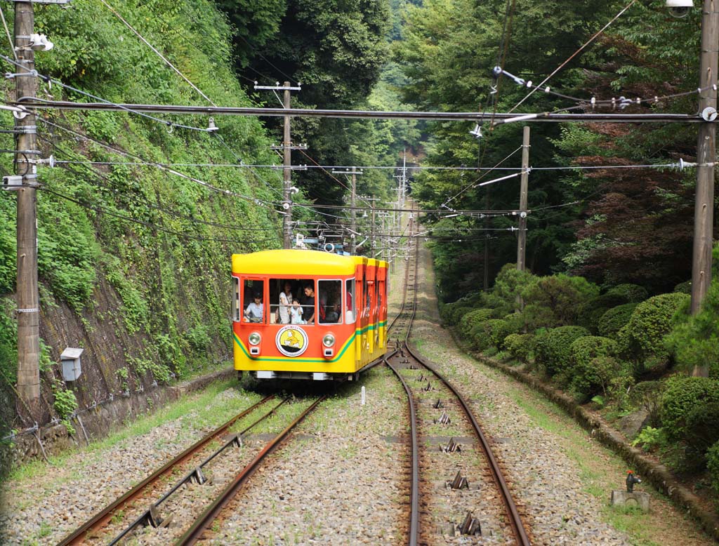 fotografia, materiale, libero il panorama, dipinga, fotografia di scorta,L'orbita del Mt. Takao trasmette macchina, pista, montagna visitatore rampicante, Andando in gita, Un'escursione