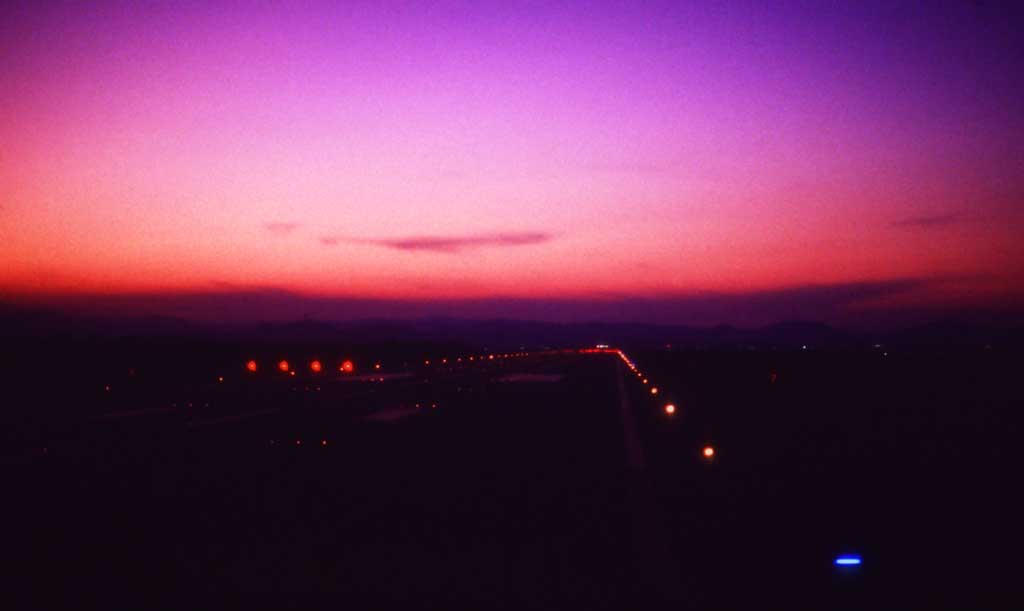 photo,material,free,landscape,picture,stock photo,Creative Commons,Airport at sunset, sky, setting sun, red, 