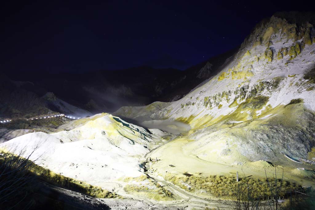 foto,tela,gratis,paisaje,fotografa,idea,Noboribetsu Onsen valle de infierno, Fuente termal, Azufre, Calor terrestre, Volcn