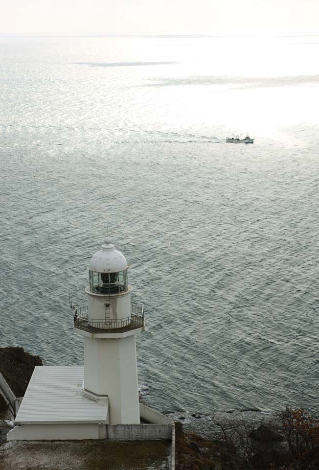 fotografia, materiale, libero il panorama, dipinga, fotografia di scorta,Il Promontorio di terra, faro, cielo blu, mare, L'orizzonte