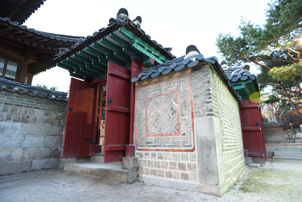 fotografia, materiale, libero il panorama, dipinga, fotografia di scorta,Il cancello della virt il sacrario di Kotobuki, edificio di palazzo, mattone, Ishigaki, Architettura di tradizione