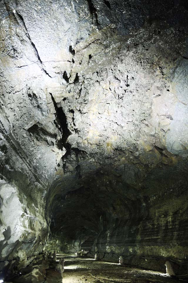 Foto, materiell, befreit, Landschaft, Bild, hat Foto auf Lager,Ein berfluss an Krafthhle, Manjang gul-Hhle, Geomunoreum Lava Rohr System, vulkanische Insel, Kellergeschoss