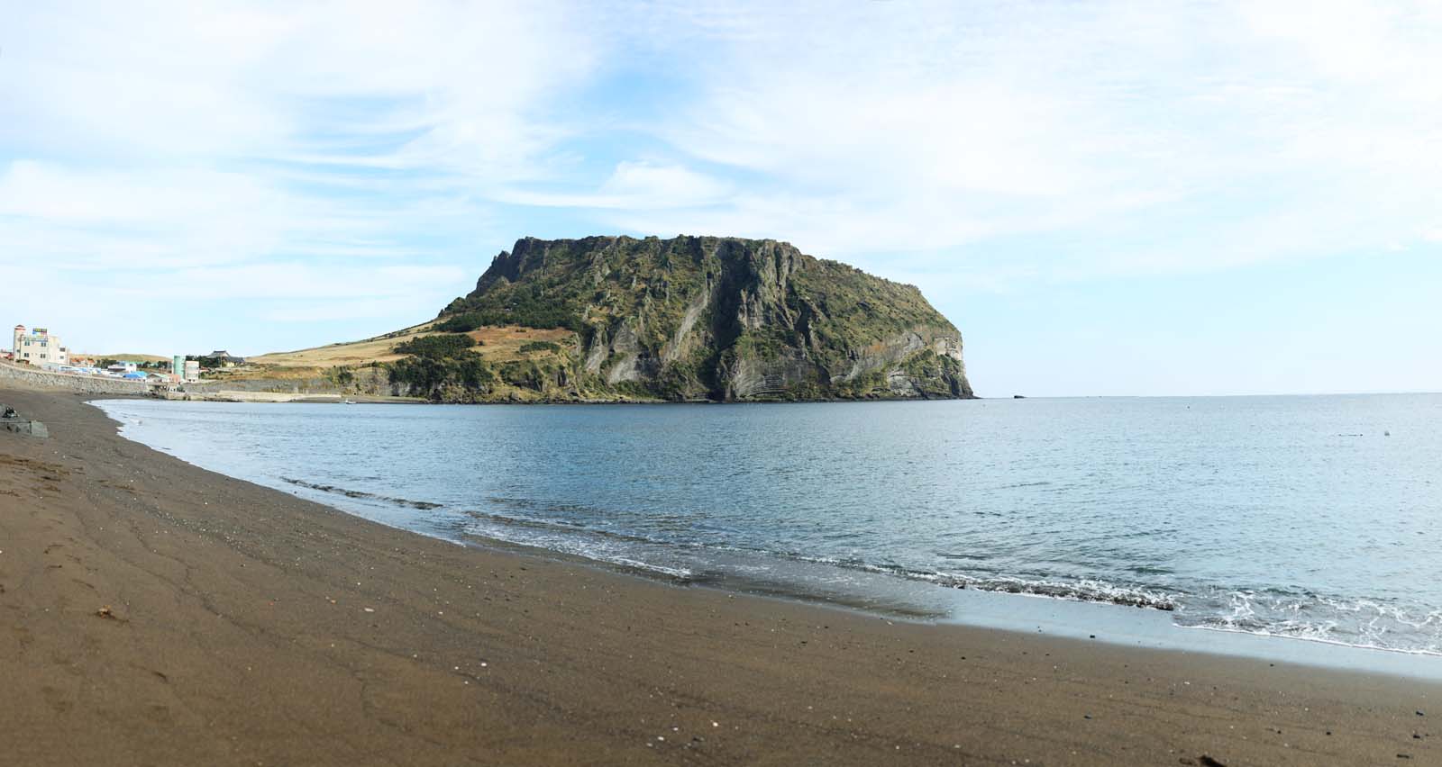 Foto, materieel, vrij, landschap, schilderstuk, bevoorraden foto,Shiroyama Hiji piek, Seongsan ilchulbong, Klif, Vulkanisch eiland, Knapheid stip