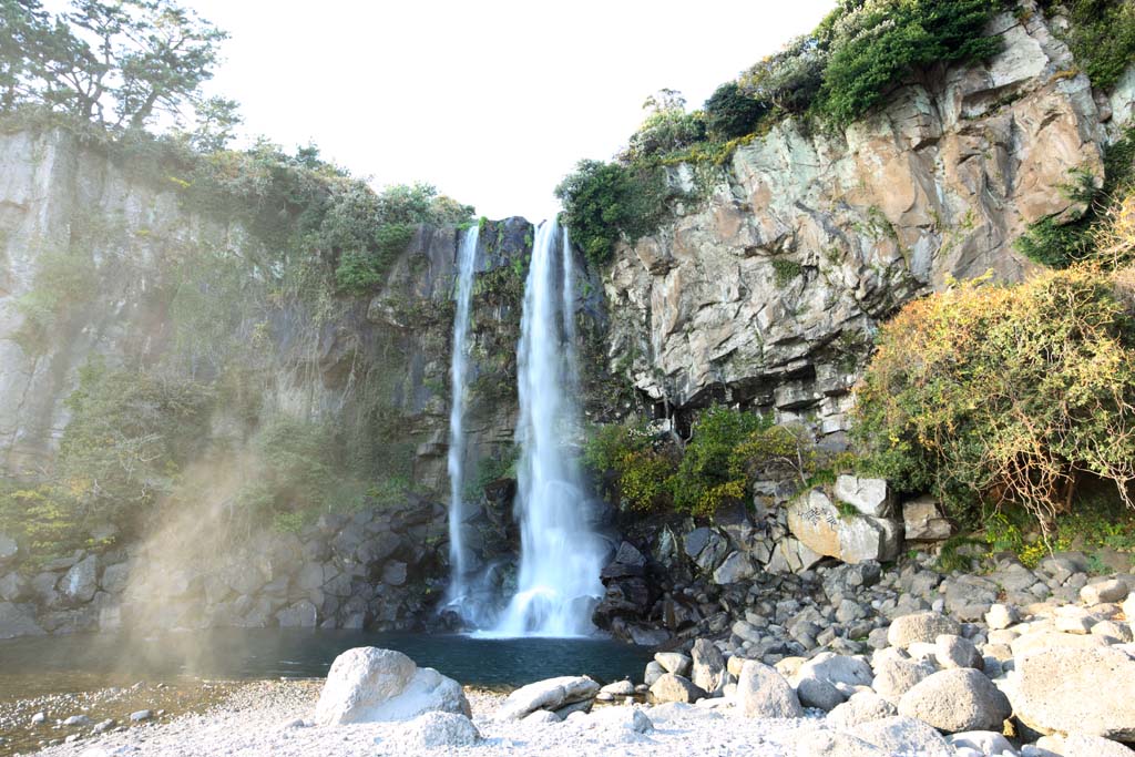 Foto, materieel, vrij, landschap, schilderstuk, bevoorraden foto,Een oorspronkelijke tros cascade, , De kustlijn, Klif, 