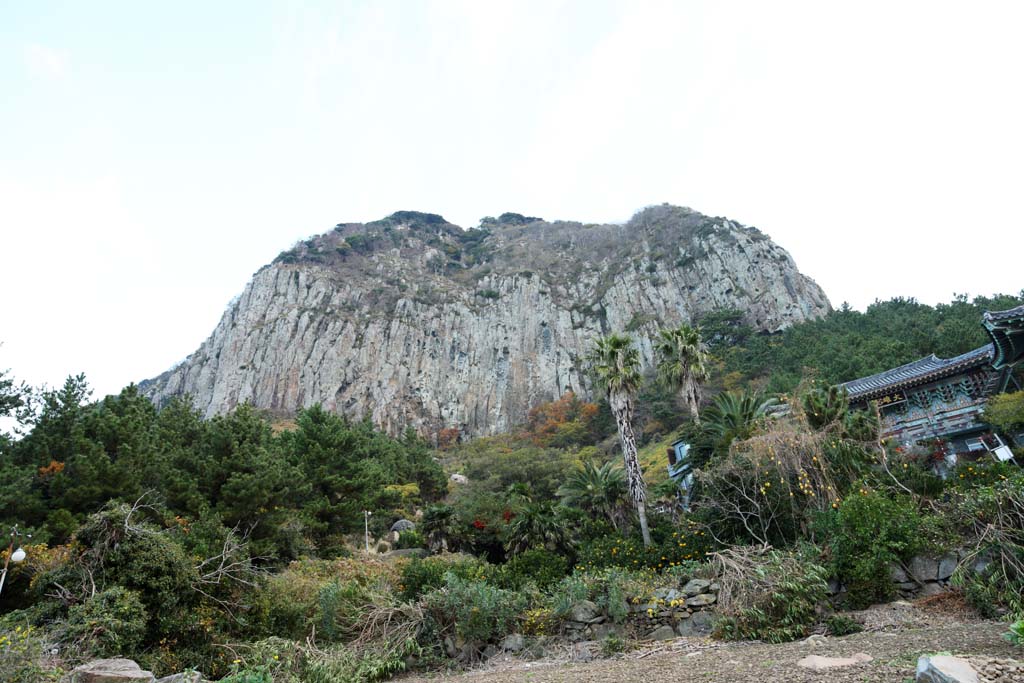 fotografia, material, livra, ajardine, imagine, proveja fotografia,Templo de Sanbanggul, montanha rochosa, Chaitya, Atividade vulcnica, precipcio