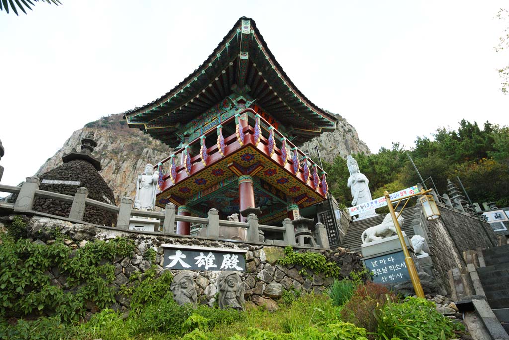 fotografia, materiale, libero il panorama, dipinga, fotografia di scorta,Tempio di Sanbanggul, montagna rocciosa, Chaitya, torre di campana, cupola lavica