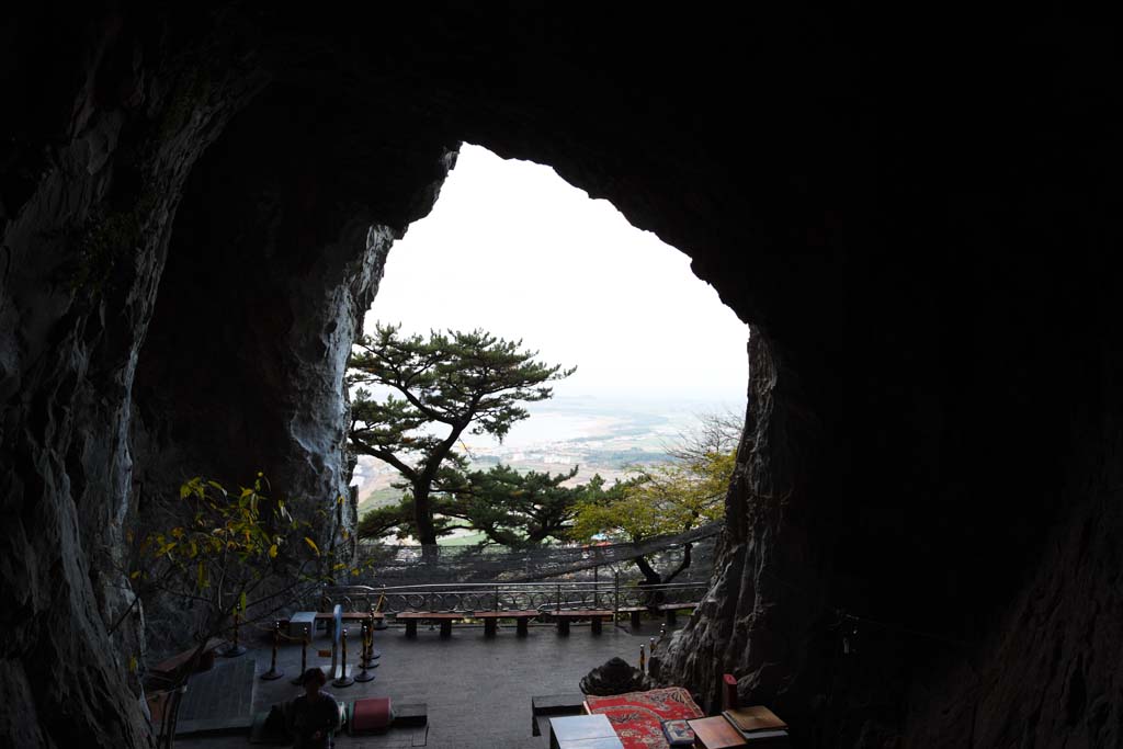 foto,tela,gratis,paisaje,fotografa,idea,Templo de Sanbanggul, Montaa rocosa, Chaitya, Actividad volcnica, Despeadero