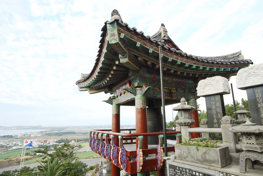 Foto, materiell, befreit, Landschaft, Bild, hat Foto auf Lager,Sanbanggul-Tempel, felsiger Berg, Chaitya, Glockenturm, Lavakuppel