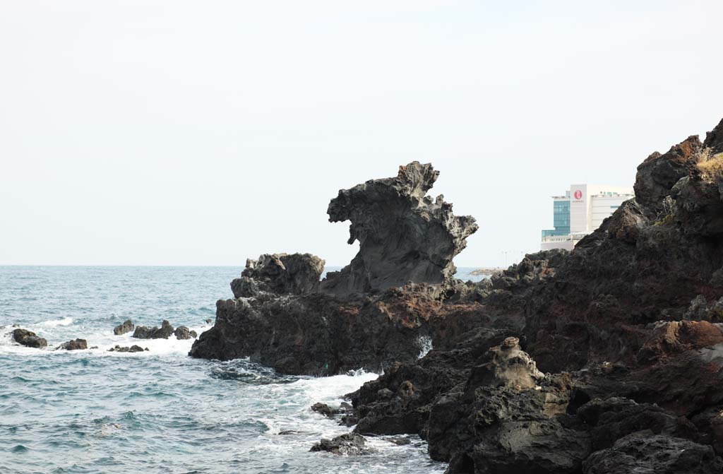 fotografia, materiale, libero il panorama, dipinga, fotografia di scorta,Testa di dragone Rock (Yongduam), Testa di dragone Rock, Yongduam, roccioso, spiaggia
