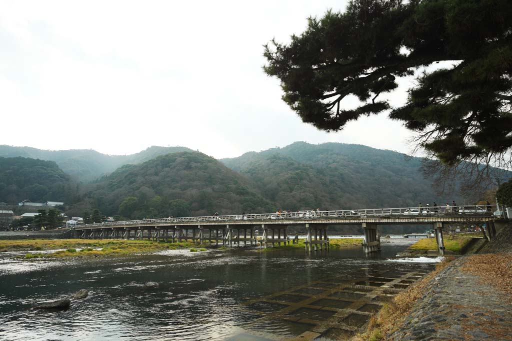 foto,tela,gratis,paisaje,fotografa,idea,Puente de Togetsu - kyo, Keisen, Puente, Ro, Viga secundaria