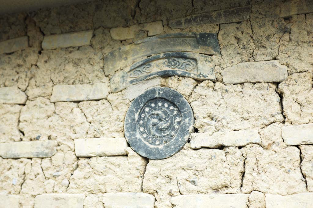 photo,material,free,landscape,picture,stock photo,Creative Commons,The tile of the earthen wall, Culture, tile, wall, plastered wall