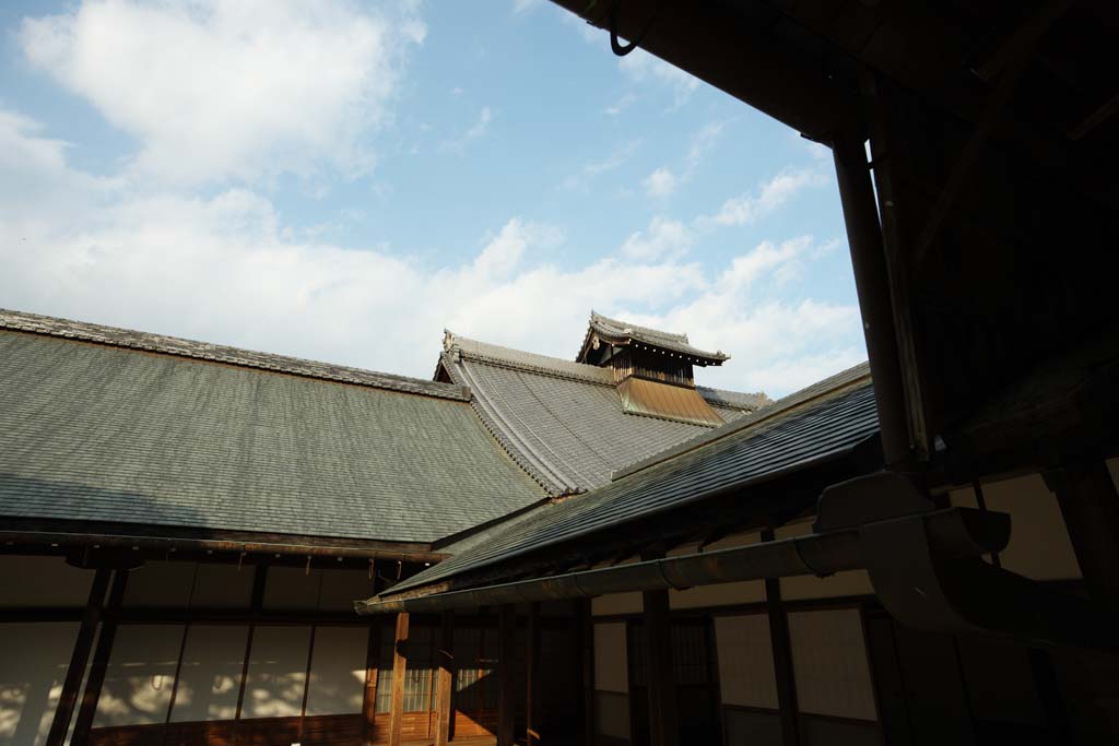 photo, la matire, libre, amnage, dcrivez, photo de la rserve,Couloir de sermon Tenryu-ji, Chaitya, toit, patrimoine de l'humanit, Sagano