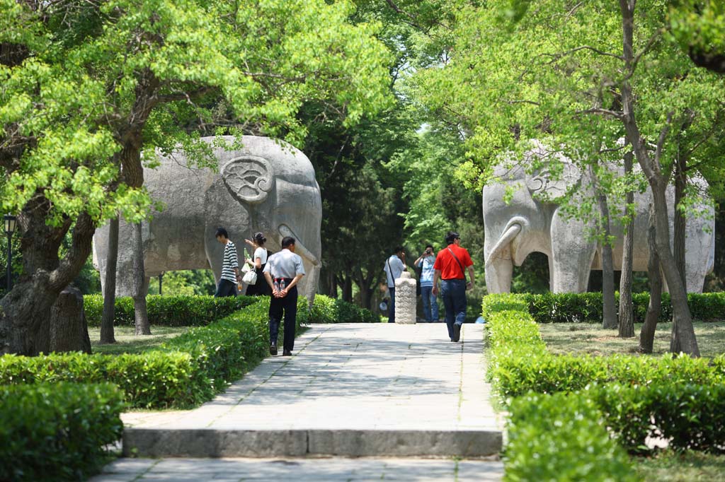 photo,material,free,landscape,picture,stock photo,Creative Commons,A Ming Xiaoling Mausoleum stone statue road, Remains, stone statue, An approach to a shrine, world heritage
