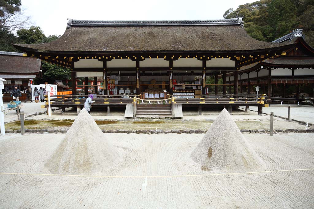 Foto, materieel, vrij, landschap, schilderstuk, bevoorraden foto,Kamigamo Shrine Sand mais, Polijst heuvel, Doe het meer, Satanophany, De Keizer