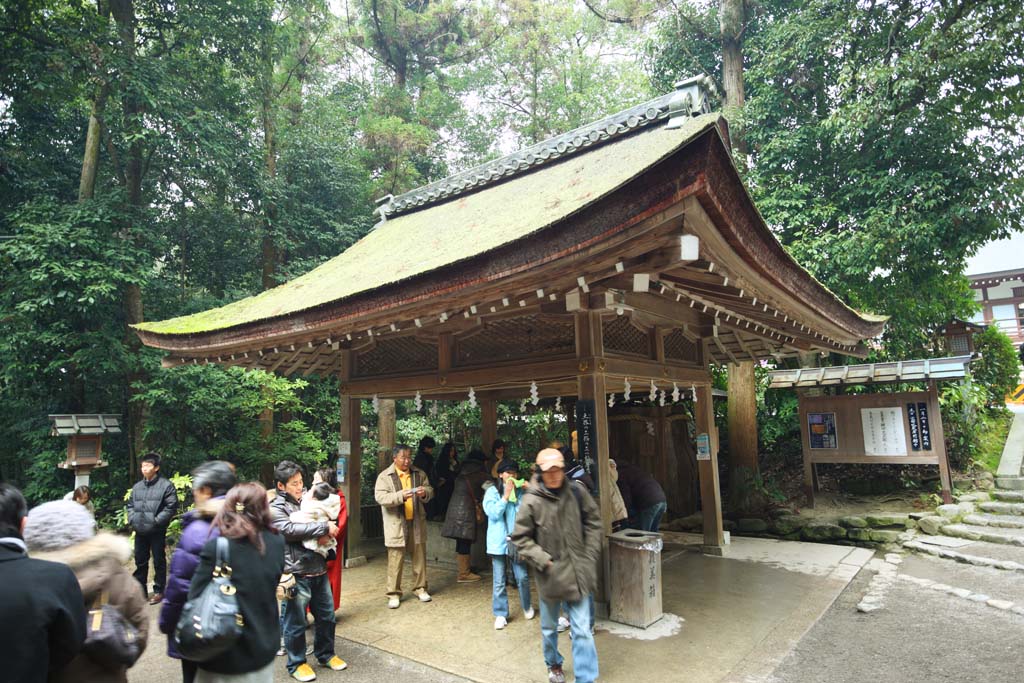 photo, la matire, libre, amnage, dcrivez, photo de la rserve,Temple Omiwa petit pavillon avec l'eau et les louches, Je l'assainis, Eau, Circonscriptions administratives, Adoration