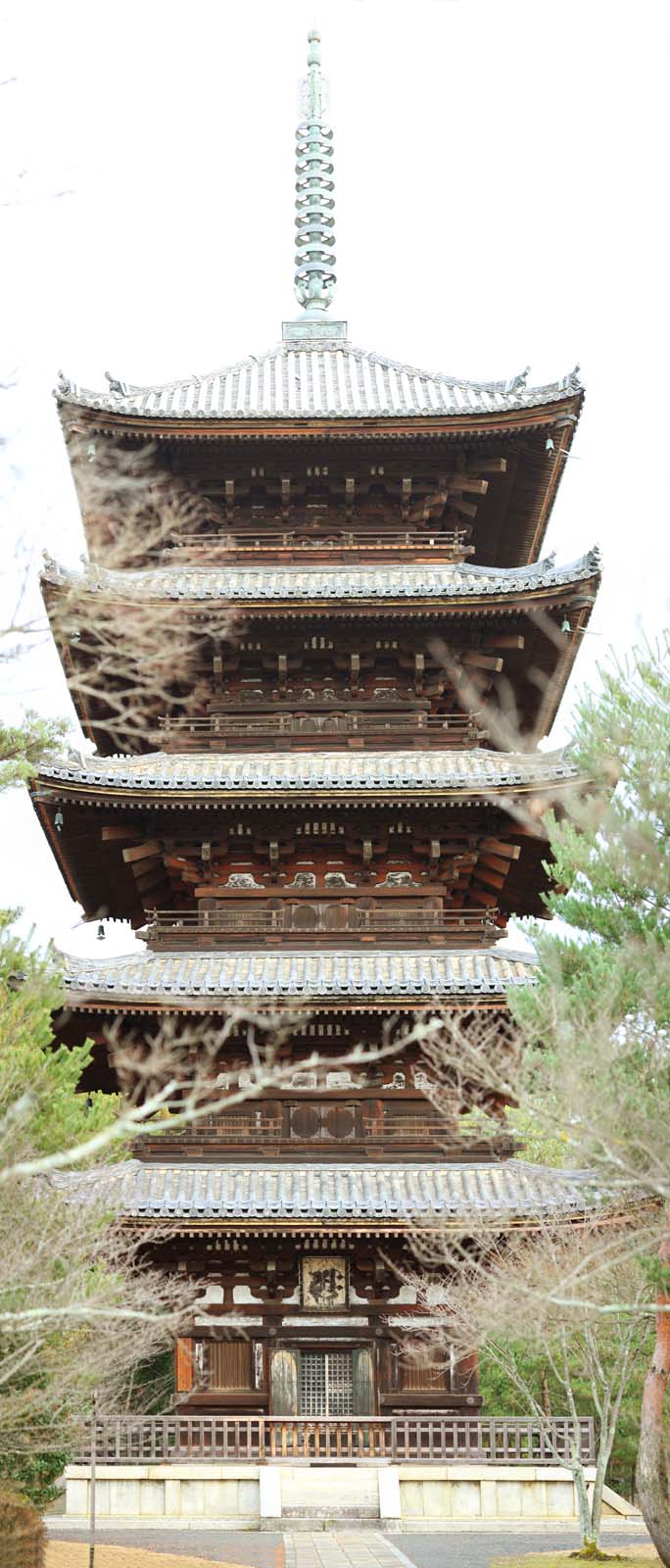 foto,tela,gratis,paisaje,fotografa,idea,Temple cinco Storeyed pagoda de Ninna - ji, Azulejo de lomo - final, Calidades de snscrito, Chaitya, Herencia de mundo