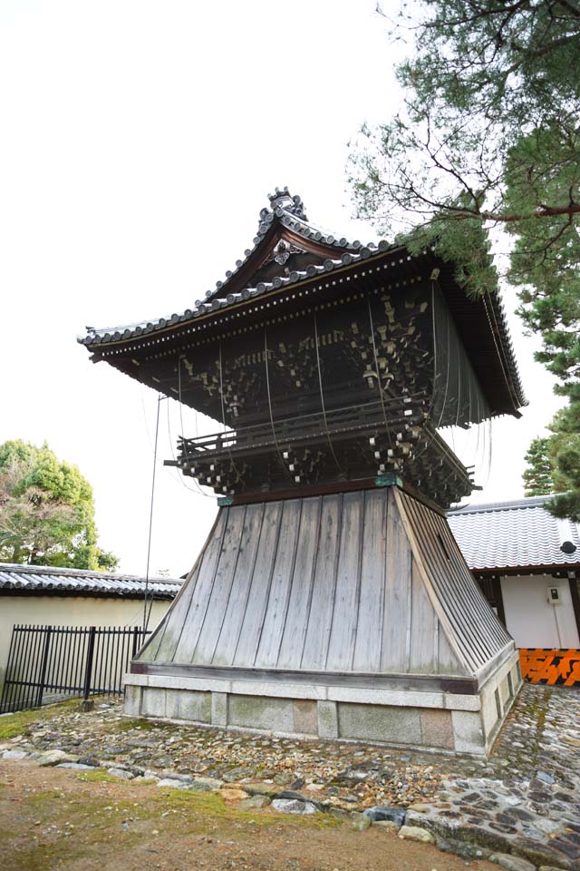 foto,tela,gratis,paisaje,fotografa,idea,Campanario de Temple de Myoshin - ji, Egen Kanzan, Campana del templo, El pope de jardn de flores, Templo pertenecer al secta de Zen