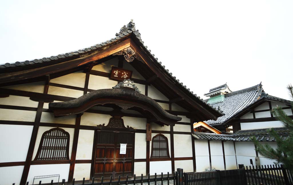 Foto, materiell, befreit, Landschaft, Bild, hat Foto auf Lager,Myoshin-ji Temple-Badezimmer, Egen Kanzan, Sauna, Der Blumengartenpapst, Tempelbesitzstck zur Zensekte