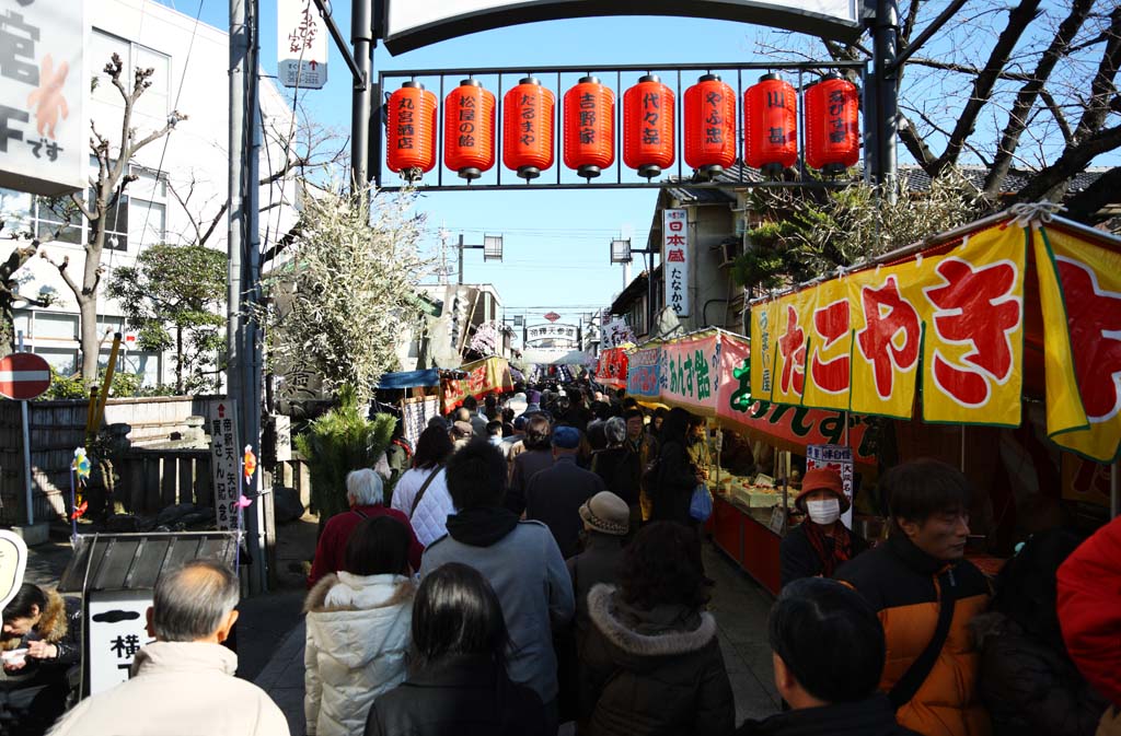 photo, la matire, libre, amnage, dcrivez, photo de la rserve,L'approche  Shibamata Taishaku-dix Temple, position, juste, adorateur, Takoyaki