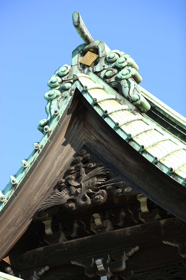 fotografia, materiale, libero il panorama, dipinga, fotografia di scorta,Shibamata Sakra Deranam Indra la scultura, sollevi con una gru, nube, tempio, Buddismo