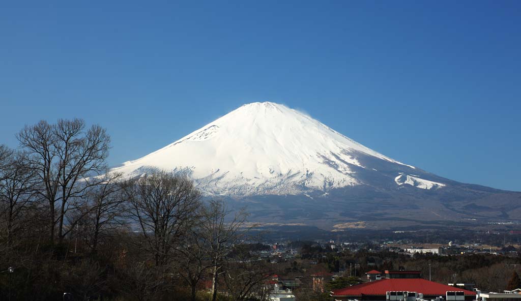 Foto, materieel, vrij, landschap, schilderstuk, bevoorraden foto,Mt. Fuji, Fujiyama, De besneeuwde bergen, Nevel van sneeuwen, Ht mountaintop