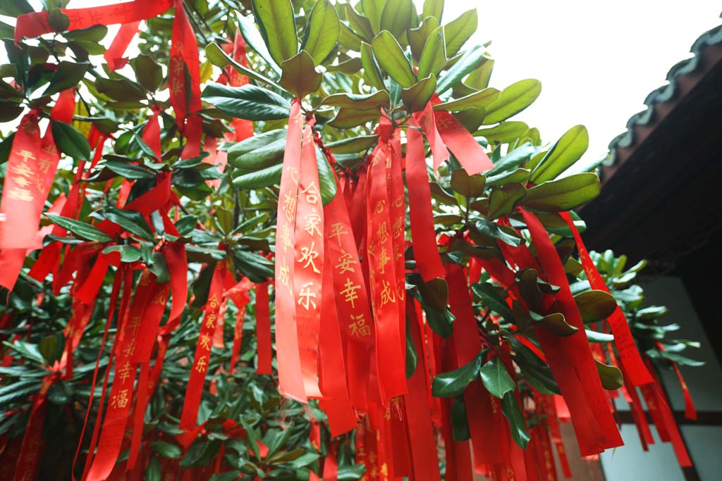 photo,material,free,landscape,picture,stock photo,Creative Commons,Zhujiajiao Temple, Chaitya, Wish credit, bill, wish