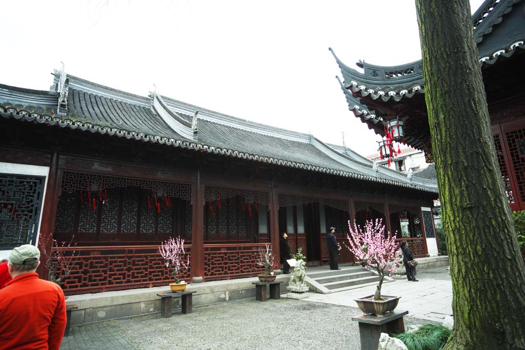 photo, la matire, libre, amnage, dcrivez, photo de la rserve,Yuyuan Garden point temple de la source, Joss logent le jardin, , Style de la nourriture chinois, Je suis peint en rouge