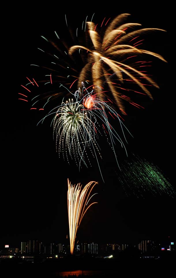 fotografia, material, livra, ajardine, imagine, proveja fotografia,Um foguete, Plvora, mina de estrela, Lanando, cena natural ou objeto que acrescentam charme potico  estao do vero